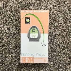 Cricut Printing Press Font Cartridge